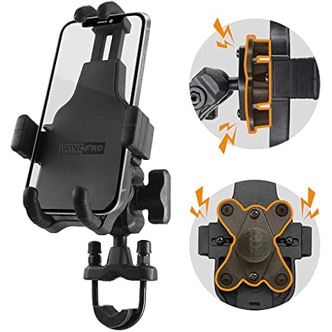 WINDFRD Motorcycle Phone Mount Vibration Damper, Vibration Dampening Motorcycle Phone Holder, Protect Cell Phone Lens, Sturdy and Reliable, Fits Motorcycle Handlebar and Harley Davidson Cover