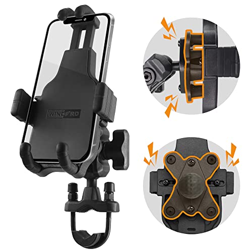 WINDFRD Vibration Dampening Motorcycle Phone Mount, Motorcycle Phone