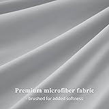 Aisbo Super King Duvet Covers Set Grey - 3Pcs Superking Size Bedding Set Soft Brushed Microfiber Quilt Cover with 2 Pillowcases - Image 7