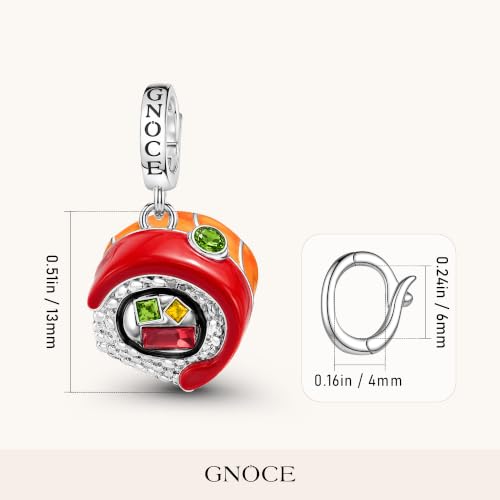 Image of GNOCE Japanese Charm Bead Silver Plated Pendant Dangle Charms fit Bracelet Jewelry Gift for Women