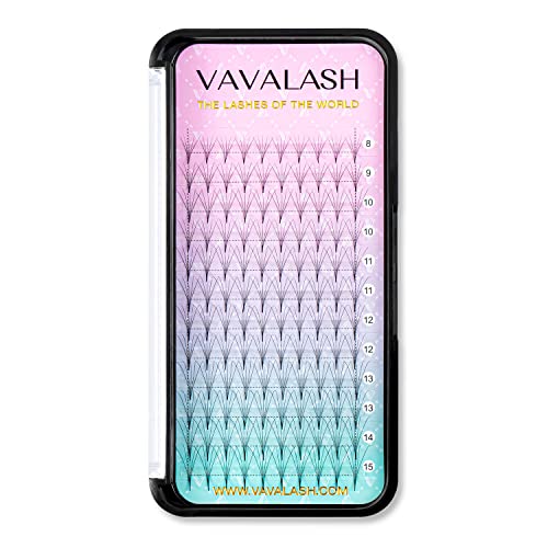 Eyelash Extensions 3D 4D 5D 6D 8D 9D 10D Thickness 0.07/0.1 C/D Curl Eyelashes Middle Stem & Long Stem Heat Bonded Premade Fans Russian Volume Lash Extensions Supplies (Middle Stem 5D-0.07-D-8-15Mm) #TOP29