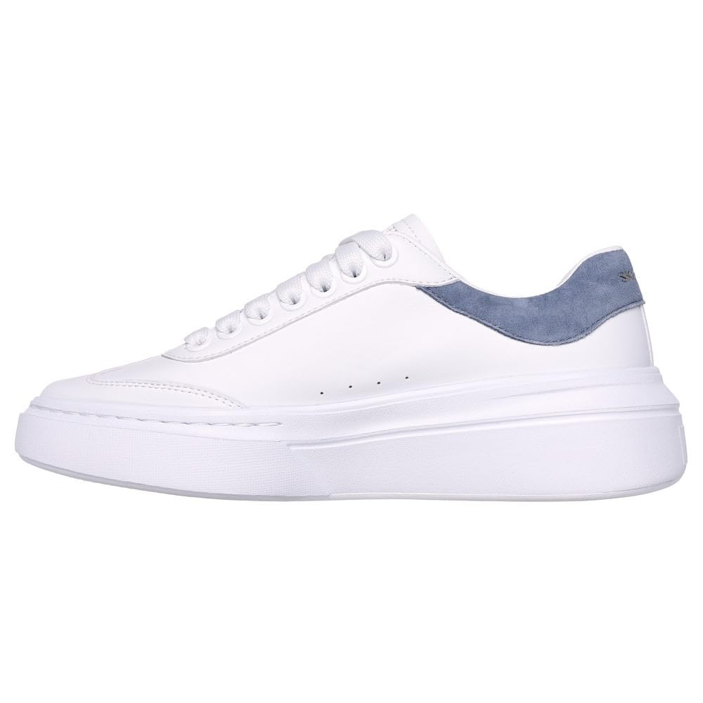 Skechers Women's White,Blue Cordova Classic Sneaker In White/Blue, | Synthetic/Leather Size 4.5