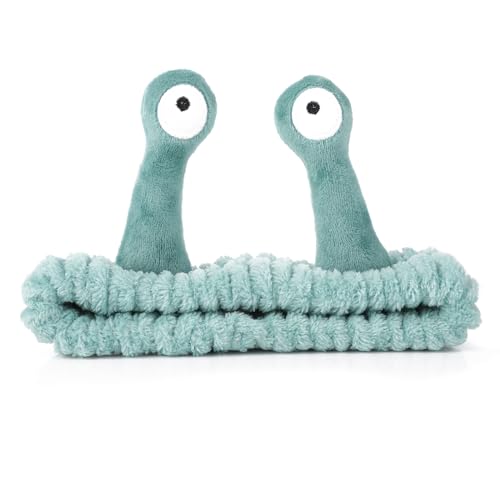 WLLHYF Spa-Stirnband, Gesichts-Make-up, Mikrofaser, weiches Korallenvlies, Kopfwickel, Schnecke, Cartoon, niedlich, Haarschmuck, elastisches Hautpflege-Haarband für Frauen Gesicht...