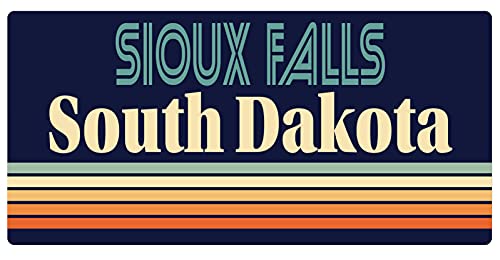 Sioux Falls South Dakota 5 x 2.5-Inch Fridge Magnet Retro Design