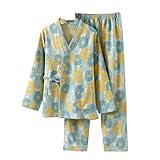 OWLONLINE Conjunto de pijama de tejido jacquard para mujer Hanfu, kimono japonés, Multicolor-11, XL