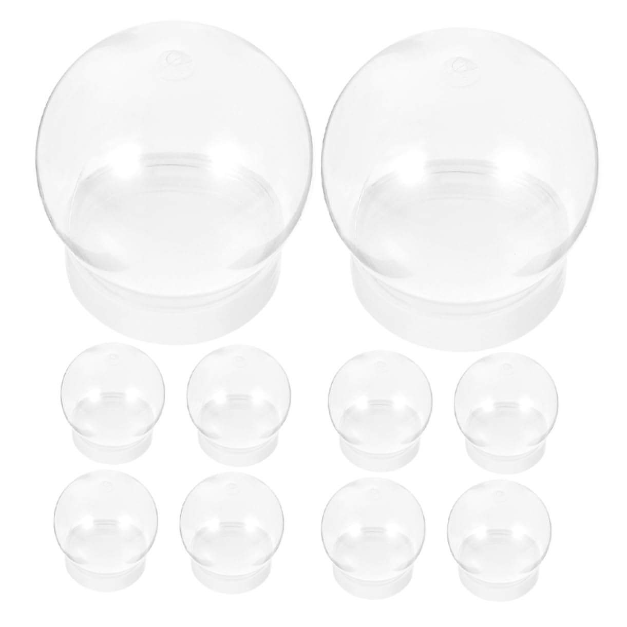 Garneck Set da 24 Sfere di Neve Natalizie in Plastica Trasparente per Fai da Te, Leggere e Facili da Pulire, capacità 270ml per Decorazioni di Natale