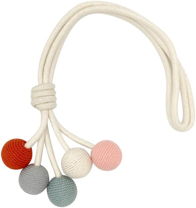 Curtain Hanging Ball Tie Cute Cotton Living Room Soft Decoration Rope Strap(A)