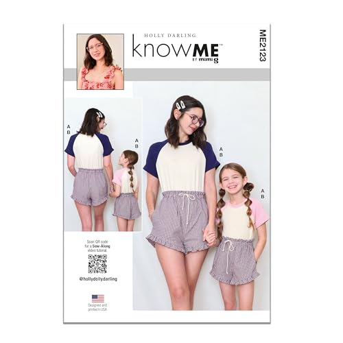 Patron de couture ME2123A Know Me T-shirt et short Holly Darling