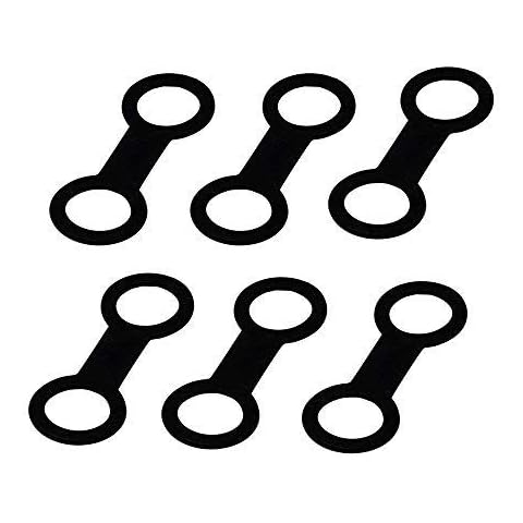 GetWetStore 6-pcs Silicone Snorkel Keeper, Black Cover