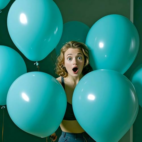 Image of 30 Pack Teal Balloons 36 inch Turquoise Latex Giant Balloons for Party Decorations and Events