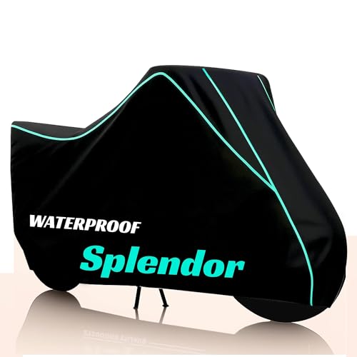 Image of Kayme ATV Cover Water Resistance Outdoor Heavy Duty, 4 Wheeler Quad Cover All Weather Rain (Black Aqua, Splendor)