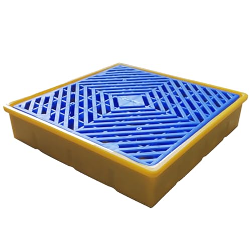 Plateforme de rétention contre fuites d'huile pour sol propre avec grille antidérapante