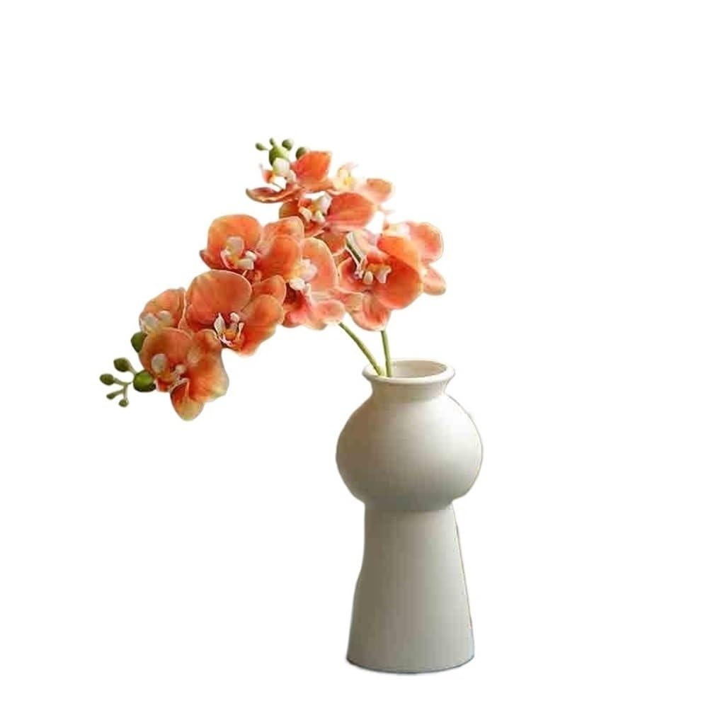 Gv8pA5fj7b Ready Arranged Flowers in Vase Multi-branch Phalaenopsis Simulation Flowers Single Branch Fake Living Room Flower Arrangement Desktop Ornaments