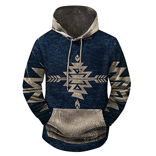 College Sweatshirt Men Hooded Basic Long Sleeve Spring Camo Polyester Tops Slim Drawstring Hooded Stretchy Sweatshirts Men Navy #TOP2