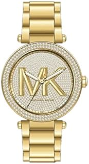 Michael Kors Damenuhr Parker, Dreizeigeruhrwerk, 39mm GoldEdelstahlgehäuse mit Edelstahlarmband, MK7283