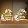 2 Pcs Parent Gifts, Acrylic Night Light Gifts for Parents from Daughter and Son Parents Mother’s Day Father’s Day Gifts for Birthday Wedding Anniversary(Classic)