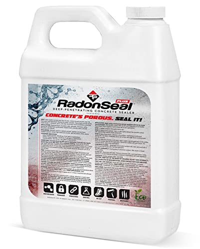 RadonSeal Plus Deep Penetrating Concrete Sealer for Basement Walls and Floors, Seals Concrete Against Water, Vapor and Radon Gas, (2.5 Gallons)
