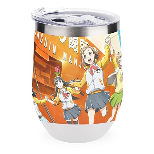 宇宙よりも遠い場所 魔法瓶 水筒 コーヒーカップ 大容量 コップ ステンレス 直飲み 保温保冷 男女兼用 子供用 アニメ おしゃれ かわいい 携帯水筒 White-style