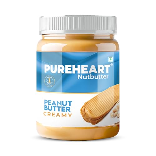 Image of Pureheart Nutbutter Creamy Peanut Butter 510 gm | Natural & Premium Roasted Peanuts | High Protein, Rich in Fiber | Zero Trans Fats | for Tasty Breakfast & Post Workout Protein Snack