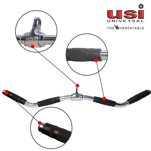 Image of USI UNIVERSAL Cable Machine Attachment LAT Pulldown Attachments Home Gym Triceps Pull Down Attachment Cable Machine Equipments for Home Gym (Tricep Press Down Bar)