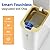 MOPALL Automatic Bathroom Trash Can with Lid, 3.1 Gallon / 13L Smart Motion Sensor Touchless Small Waste Basket, Slim Plastic Garbage Can for Bedroom Kitchen Office Home Toilet, White & Gold