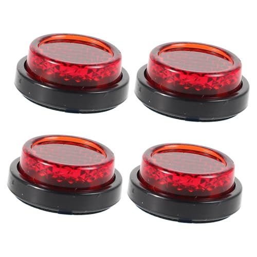 Abaodam 4pcs Motorcycle Modification Reflectors for Plastic License Plate Reflectors Safety Riding Enhancers Easy Install