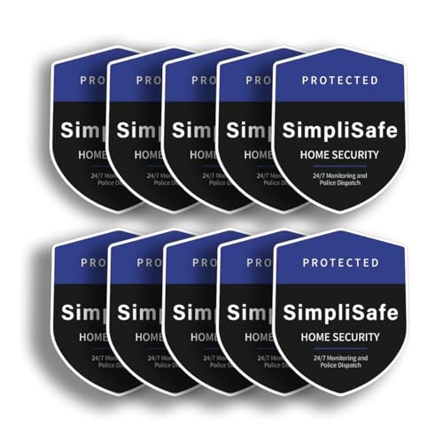 Impression HD durable : 10 autocollants alarme compatibles SimpliSafe