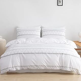 Lekesky Duvet Cover King Size,Comforter Covers with Chic Triangle Pattern,3pc Ultra Soft 100% Washed Microfiber Breathable Bedding Set with Zipper Ties (1 Comforter Cover 230x220+2 Pillow Cases),Grey