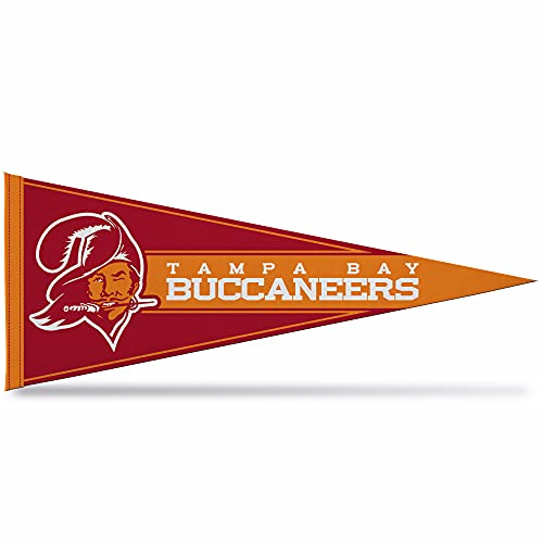 Rico Industries NFL Football Tampa Bay Buccaneers Retro 12" x 30" Felt Wall Décor Pennant - Great for Home/Bed Room/Man Cave Décor