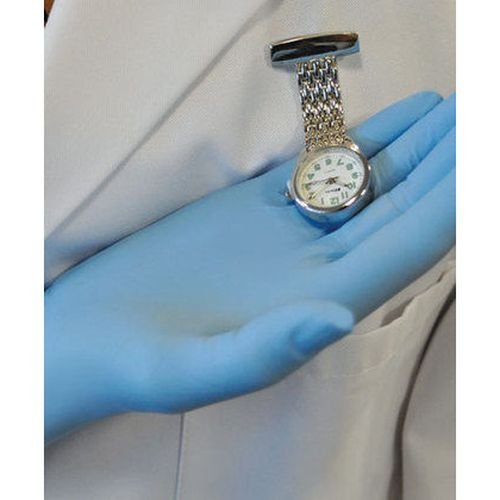 Polyco GL898  7,5 PBS Medicare sensible PF de nitrilo guante, tamaño 7,5, azul (Pack de 2)