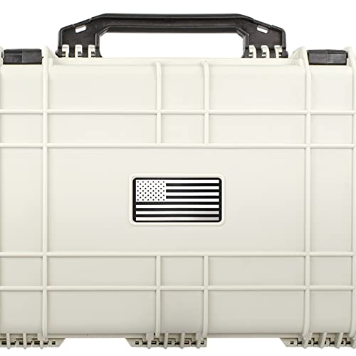 Eylar Usa Flag Roller Rifle Hard Case With Foam, Mil-Spec Waterproof & Crushproof, Two Rifles Or Multiple Guns Tsa Standards (White, 44" Standard) #TOP2