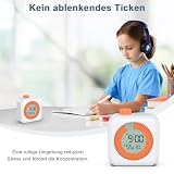 Ankilo cyfrowy zegar 3 w 1, funkcja alarmu z timerem, 60-minutowy timer dla dzieci, budzik krótkoterminowy, do domu, kuchni, łazienki, toalety, szkoły,