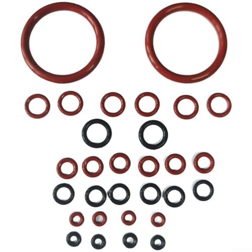 Kit de repuesto de sello de silicona para Saeco Spide para Gaggia Espresso - Juego de 30 juntas tóricas de 7 tamaños para mantenimiento y prevención de fugas
