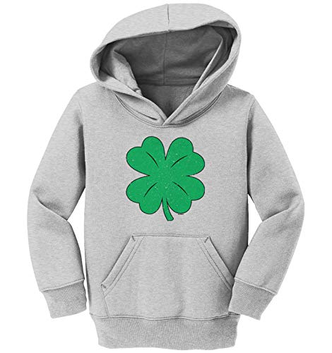 Distressed Four Leaf Clover - Shamrock Toddler/Youth Fleece Hoodie