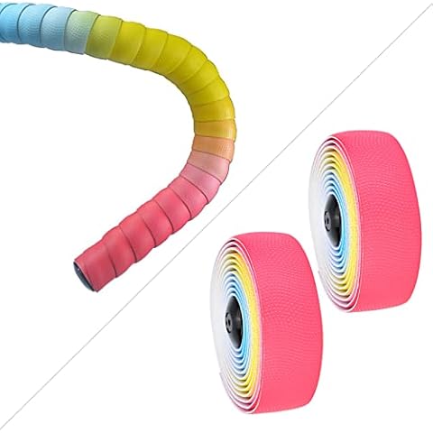 MOUMOUTEN PU Rainbow Bike Handlebar Tape Cover