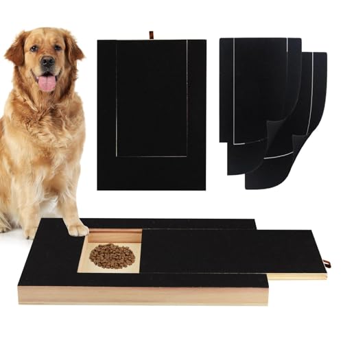 Kratzbrett für Hunde mit Leckerlibox 35x25x3cm, Scratch Pad für Nägel, Stressfreies Haustier Nagelfeilenbrett, Alternative Krallenschleifer für Hunde Nagelpflege