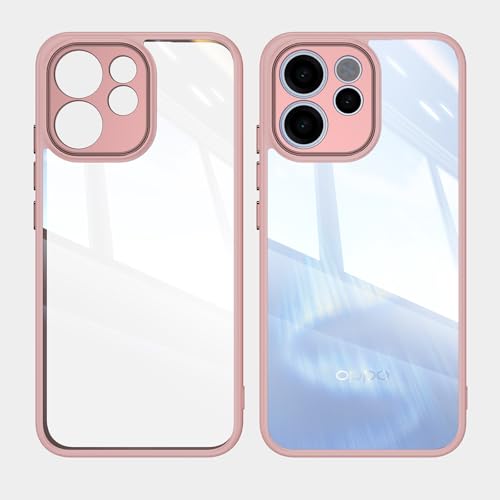 Lnobern �V���v�� �P�[�X �Ή� OPPO Reno 15A �P�[�X �J�o�[ �J�����ی� ���΂݂ɂ��� �ʌy �X���� ����~�� �X�g���b�v�z�[�� case (�s���N, For OPPO Reno 15A)