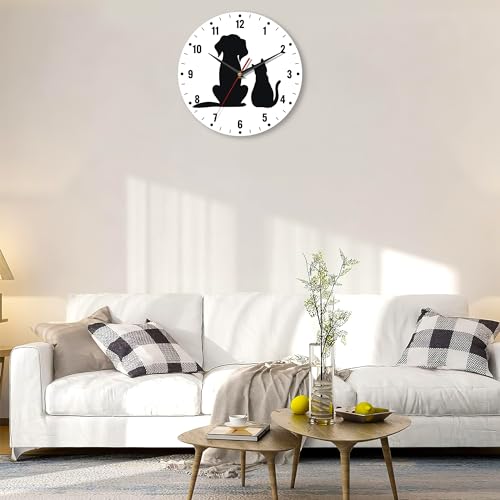Horloge murale chat noir idée cadeau originale pour passionnés d'animaux - 7