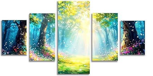 Broderie Diamant Kit Complet Arbre pour créer une décoration murale de salon lumineuse