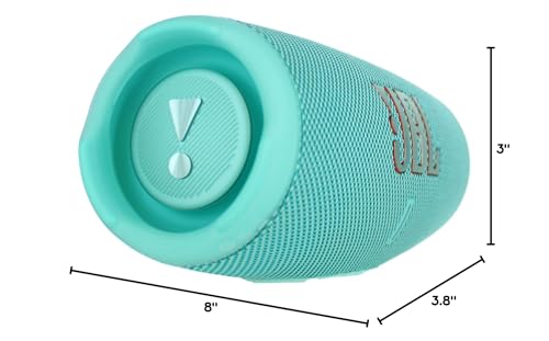 Image of JBL Charge 5 Wireless Bluetooth Speaker (Teal) | Rugged IP67 Waterproof Outdoor Audio with Deep Bass & 20H Playtime | Includes Protective Travel Case for Beach, Hiking, Camping, and More