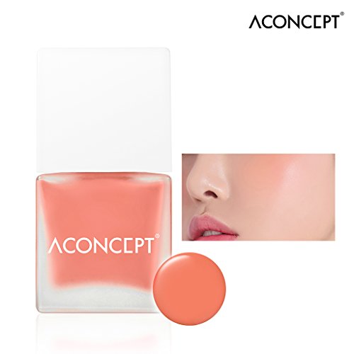 [ACONCEPT] Cheek Me 10g (#2 Hug me) - Watercolor Cheek Liquid Blusher, Easy to Blush Makeup, Not Sticky Fresh Oil Base Water Fit Texture, Natural Daily Color