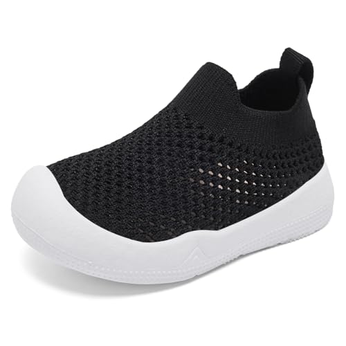 Image of Eashi Baby Boy Girl Non-Skid Indoor Infant Walking Shoes Breathable Warm Elastic Sock Shoes with Memory Sole Protect Toes Outdoor Sneakers