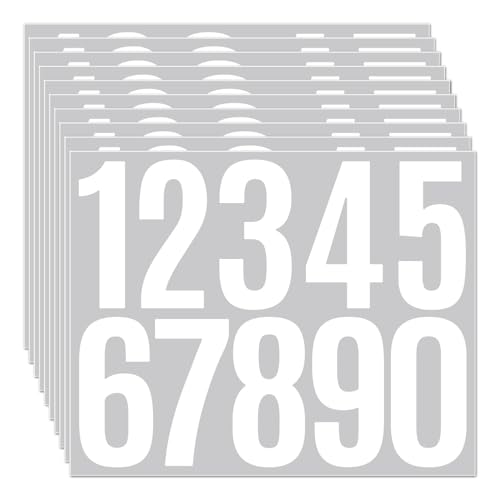 10 Sheets Mailbox Number Stickers 3 Inch -...