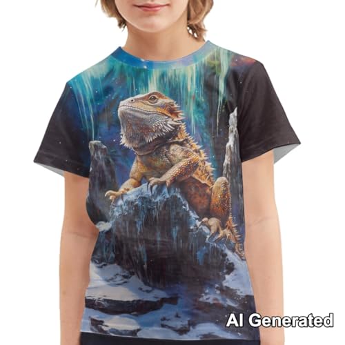 Image of Xhuibop Kids Tshirts Girls Boys 3-16 Years Summer Clothes for Teens Loose Fitting Tops