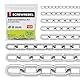 SCREW REBEL 8,0 mm starke Edelstahlkette A4 rostfrei, Ankerkette 5 m lang, kalibriert, Hängekette kurzgliedrig DIN 766, Eisenkette, Rundstahlkette V4A mit 5 Meter Länge