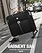 MATEIN Mens Garment Bags for travel, Large Travel Suit Bag Up to 7 Suits with Strap, Wrinkle Free Carry On Garment Bags for Hanging Clothes, Business Suitcase Luggage Bag Fit 17.3 Inch Laptop, Black