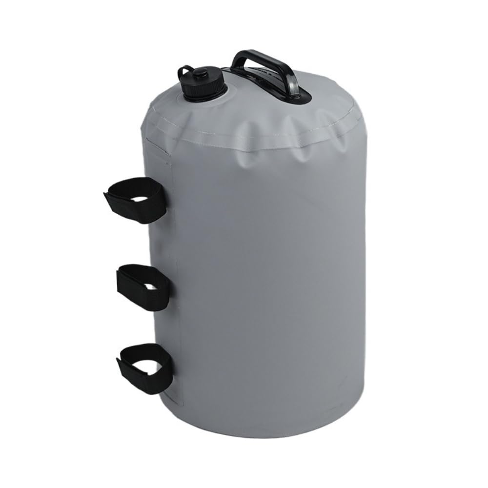 4er Set Pavillon Gewichte, PVC Gewichtstaschen Sandsäcke, Sandsäcke zum Befüllen, Beschweren Sandsack zum Befüllt Wasser Sand Tasche für Camping Gartenzelte Faltpavillon, 7L:18x28cm,Grau