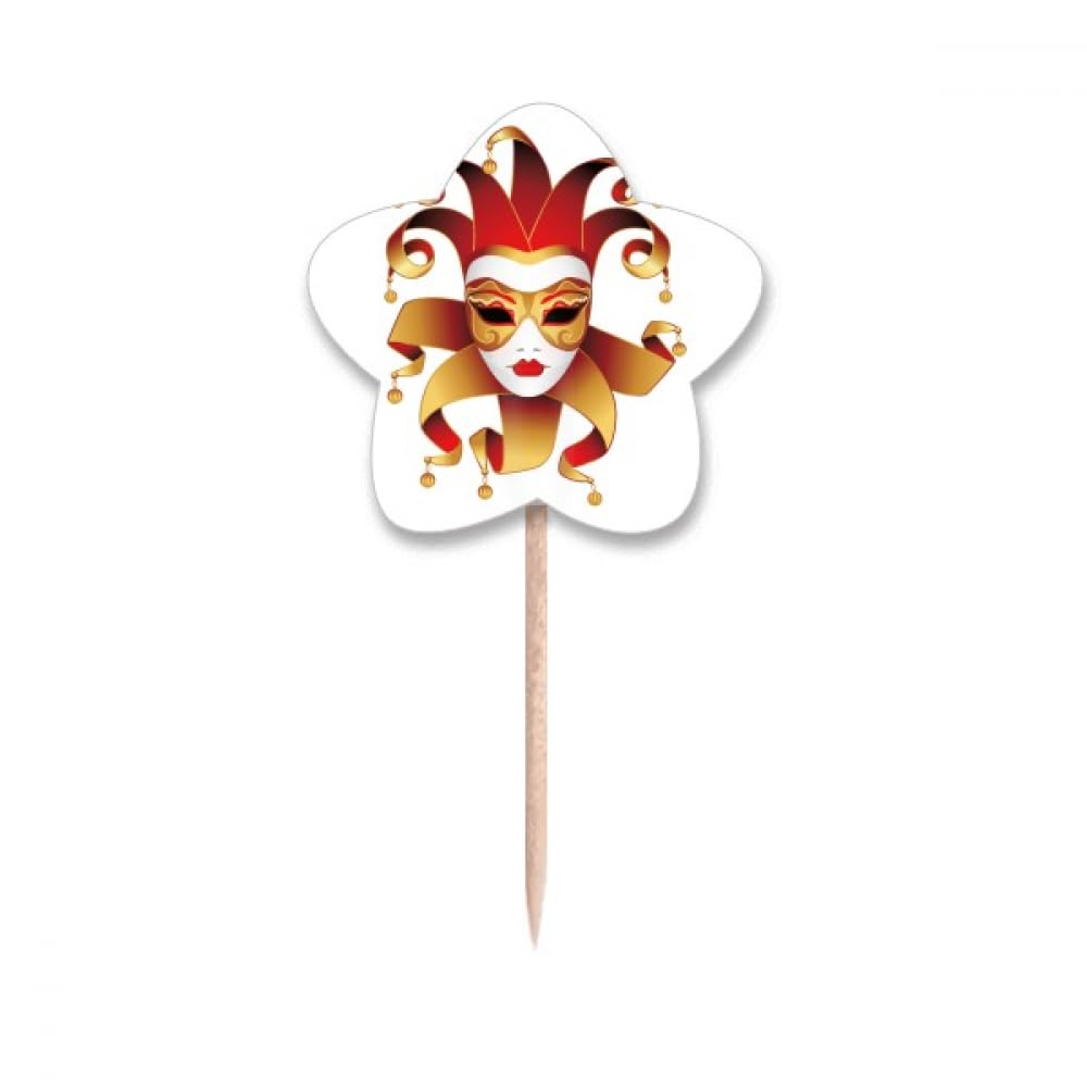 Cure-dents drapeaux étoiles pour vos buffets de fête et soirées Carnaval de Venise chic