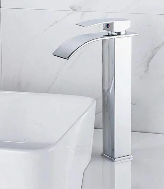 Torneira Monocomando Cascata Alta para Banheiro, Bica Alta Quadra...