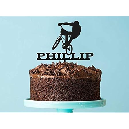Decoration De Gateau D Anniversaire Personnalisable En Forme De Velo Bmx Decoupe Au Laser Idee De Fete Bmx Fabriquee A Melbourne En Australie Amazon Fr Cuisine Et Maison